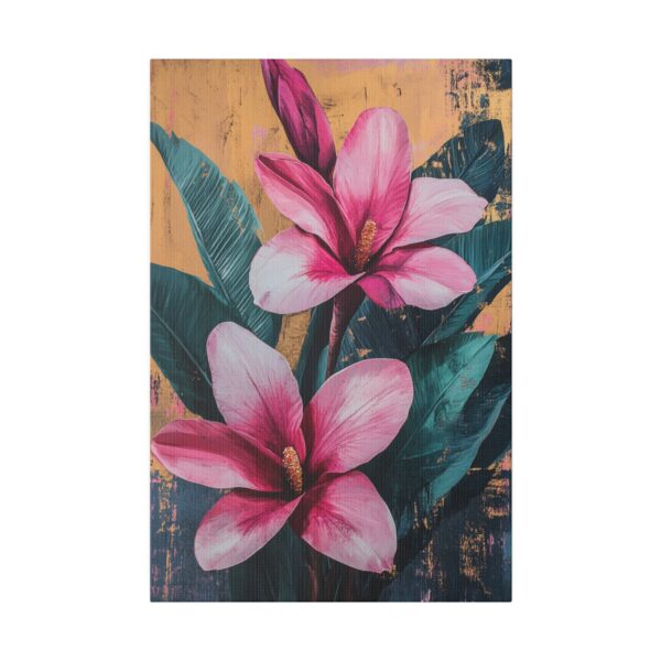 Pink Tropical Blossom Canvas Art - Vibrant Floral Wall Decor for a Refreshing Home - Image 9