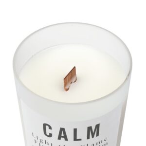 Find Your Calm – 11oz Aromatherapy Candle, Frosted Glass, Coconut Soy Wax, Wooden Wick – Clean-Burning Spa Candle for Relaxation & Self-Care