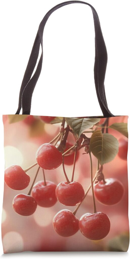 Elegant tote bag featuring a soft cherry blossom aesthetic—perfect for stylish everyday fashion and feminine accessories.