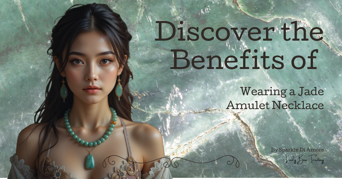 Close-up of a jade amulet necklace symbolizing protection, healing, and prosperity.