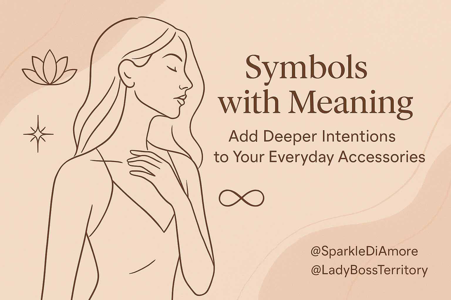Inspirational Pinterest pin with text comparing building a business as a woman entrepreneur to finding a lucky four-leaf clover, styled as symbolic jewelry meaning.
