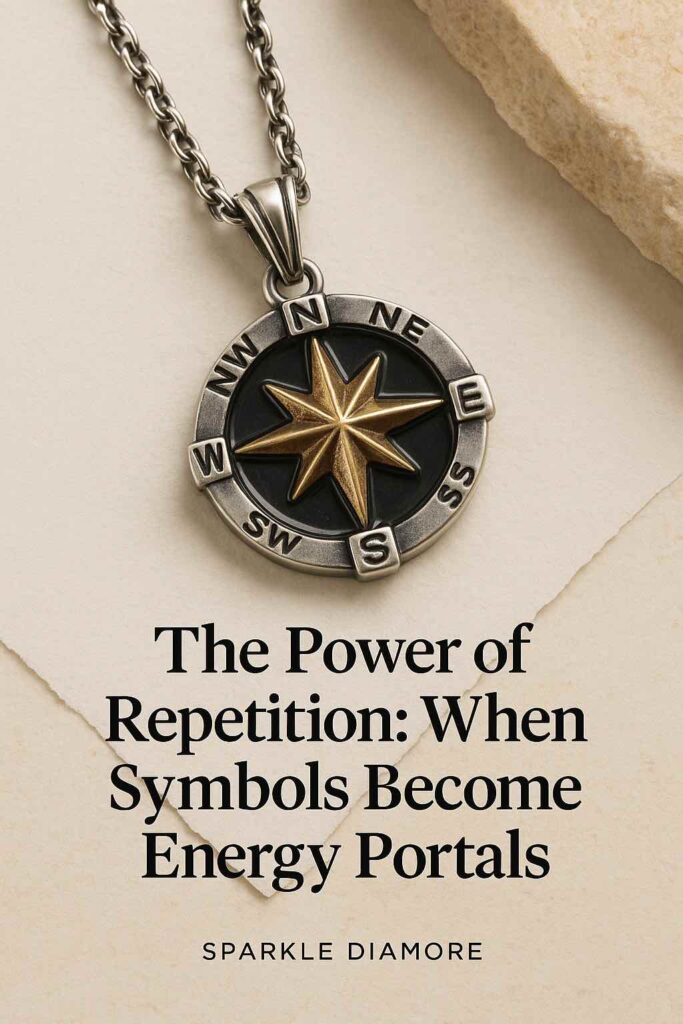A North Star compass pendant necklace in silver and gold, symbolizing guidance, hope, and staying true to your path.