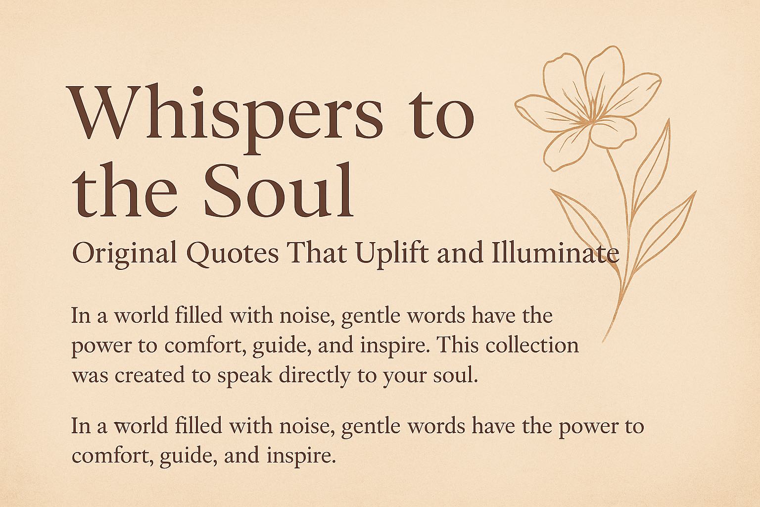 Whispers to the Soul – Original Quotes That Uplift and Illuminate Blog Cover